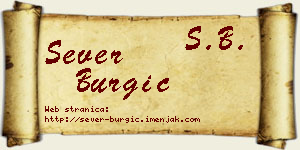 Sever Burgić vizit kartica